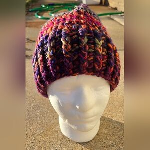 Handmade Multicolor Chunky Knit Beanie
